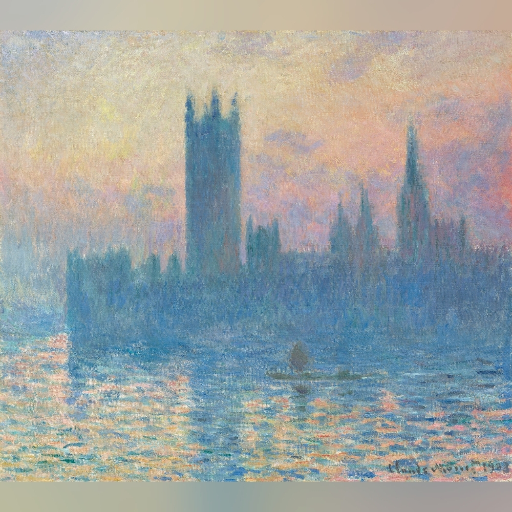 The Houses of Parliament, Sunset (1903) by Claude Monet. Art Print